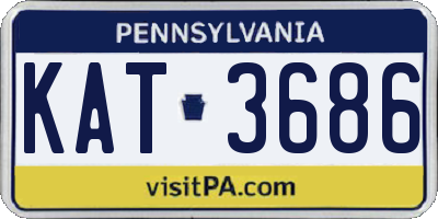 PA license plate KAT3686