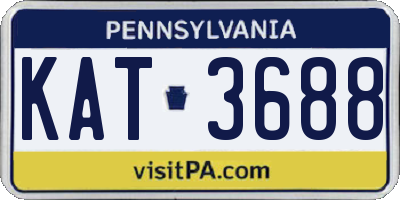 PA license plate KAT3688