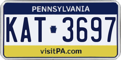 PA license plate KAT3697