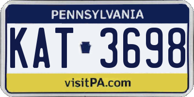 PA license plate KAT3698