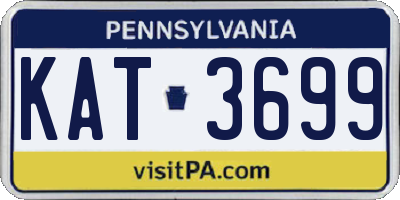 PA license plate KAT3699