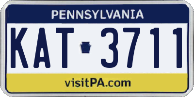 PA license plate KAT3711