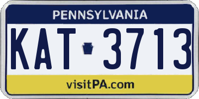 PA license plate KAT3713