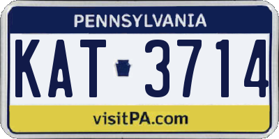 PA license plate KAT3714