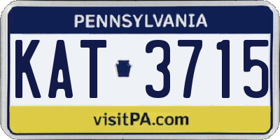 PA license plate KAT3715