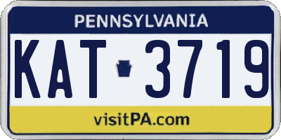 PA license plate KAT3719