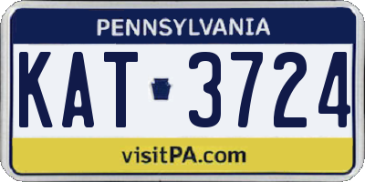 PA license plate KAT3724