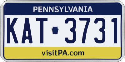 PA license plate KAT3731