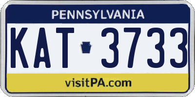 PA license plate KAT3733
