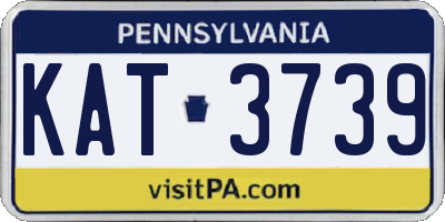 PA license plate KAT3739