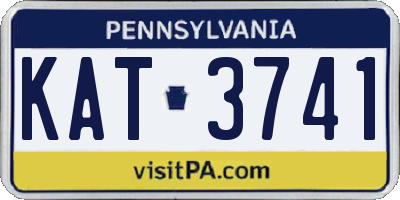 PA license plate KAT3741