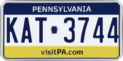 PA license plate KAT3744