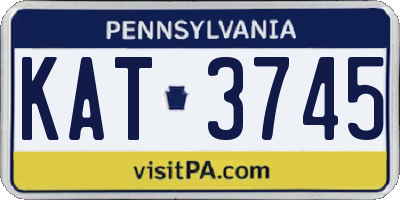 PA license plate KAT3745