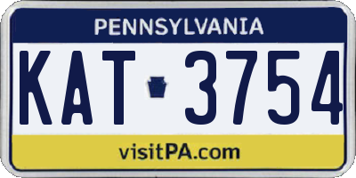 PA license plate KAT3754