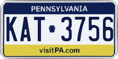 PA license plate KAT3756