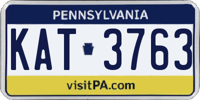 PA license plate KAT3763