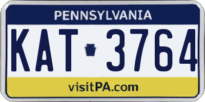 PA license plate KAT3764
