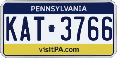 PA license plate KAT3766