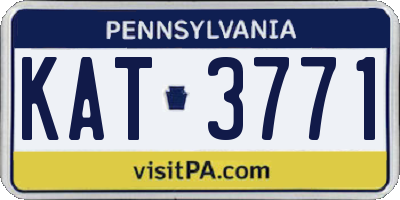PA license plate KAT3771