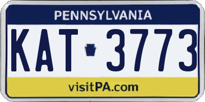 PA license plate KAT3773