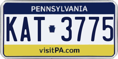 PA license plate KAT3775