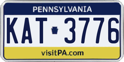 PA license plate KAT3776