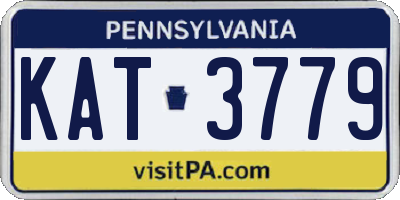 PA license plate KAT3779