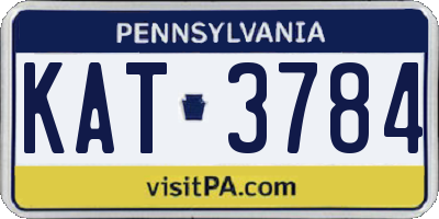 PA license plate KAT3784