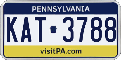 PA license plate KAT3788