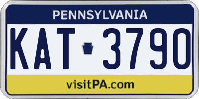 PA license plate KAT3790