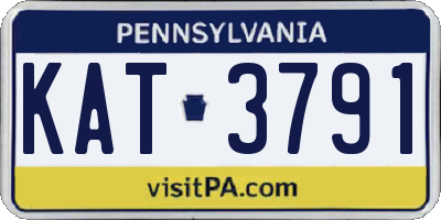 PA license plate KAT3791