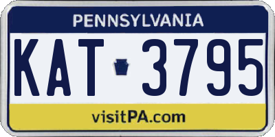 PA license plate KAT3795