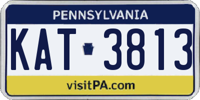 PA license plate KAT3813