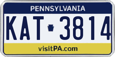 PA license plate KAT3814