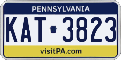 PA license plate KAT3823