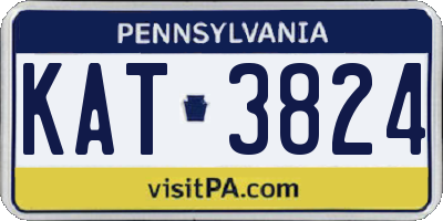 PA license plate KAT3824
