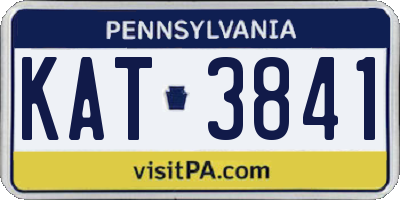 PA license plate KAT3841