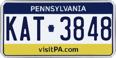 PA license plate KAT3848