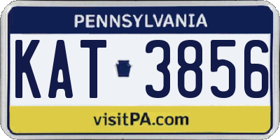 PA license plate KAT3856