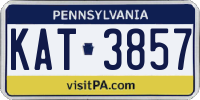 PA license plate KAT3857