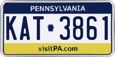 PA license plate KAT3861