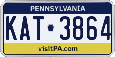 PA license plate KAT3864