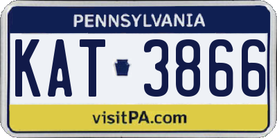 PA license plate KAT3866