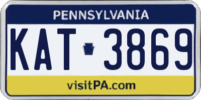 PA license plate KAT3869