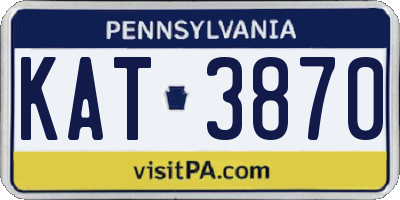PA license plate KAT3870
