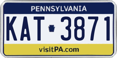 PA license plate KAT3871