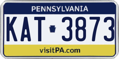 PA license plate KAT3873