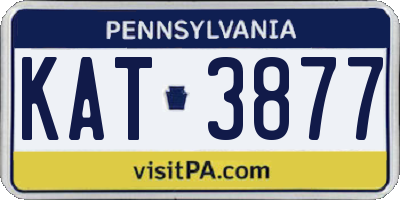 PA license plate KAT3877