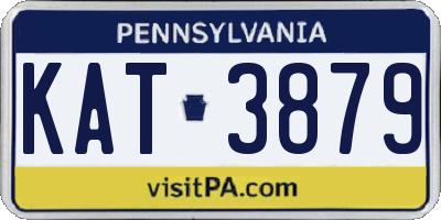 PA license plate KAT3879