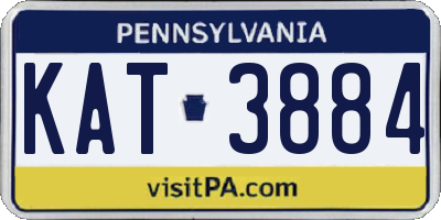 PA license plate KAT3884
